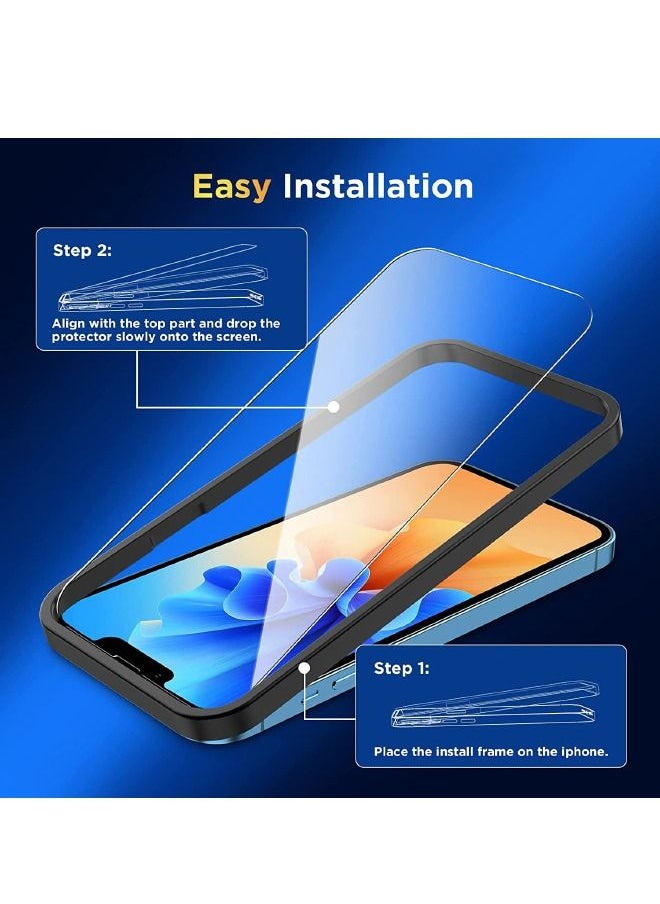 Generic - Designed For Apple iPhone 13 Pro Max, 3-Piece Tempered Glass Screen Protector and 3Pcs Camera Lens Protector Set, HD Glass Film 9H Hardness Bubble Free Scratch Resistant (Alignment Case Tool Included) - Image 1