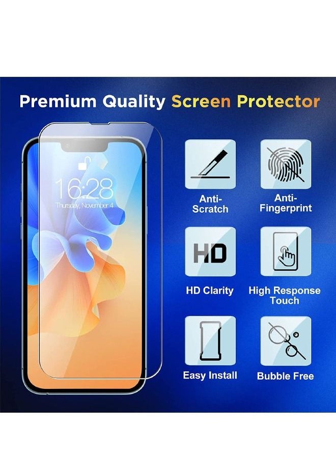 Generic - Designed For Apple iPhone 13 Pro Max, 3-Piece Tempered Glass Screen Protector and 3Pcs Camera Lens Protector Set, HD Glass Film 9H Hardness Bubble Free Scratch Resistant (Alignment Case Tool Included) - Image 1