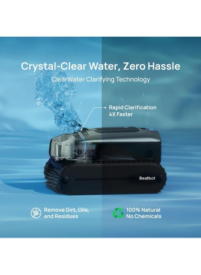 Beatbot Aquasense 2 Pro Cordless Robotic Pool Cleaner, Unmatched 5-In-1 Cleaning, Surface Parking, Skimmer With App Control, Water Clarification, For Pools Up To 3,875 Sq.Ft– Emerald Green - Image 4