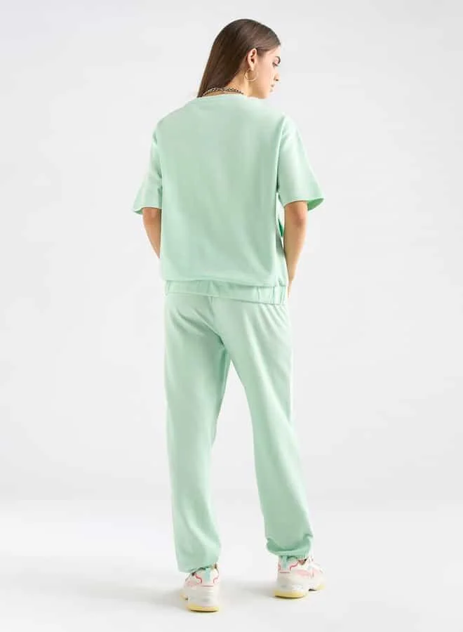 Splash FAV Textured Pocket Detail T-shirt and Joggers Set