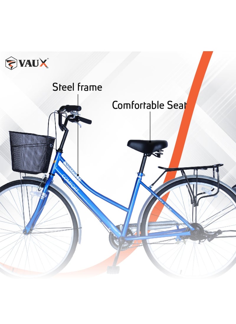 Vaux Vaux - Comfort 26" City Bike - Blue  - Image 3
