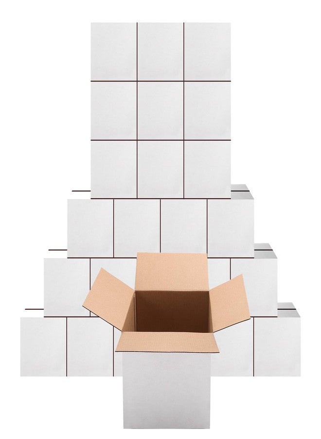 PETAFLOP 7x7x7 Shipping Boxes Set of 25, Small White Cardboard Mailer Box for Packing, Mailing, Business,DIY - Image 1