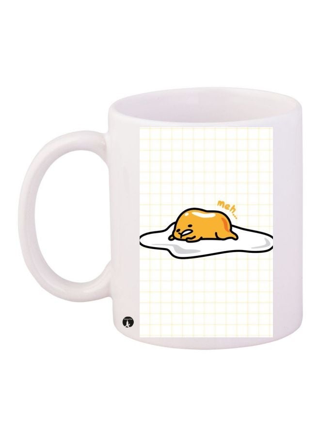 RYN Meh...Printed Coffee Mug White/Yellow/Black 11ounce