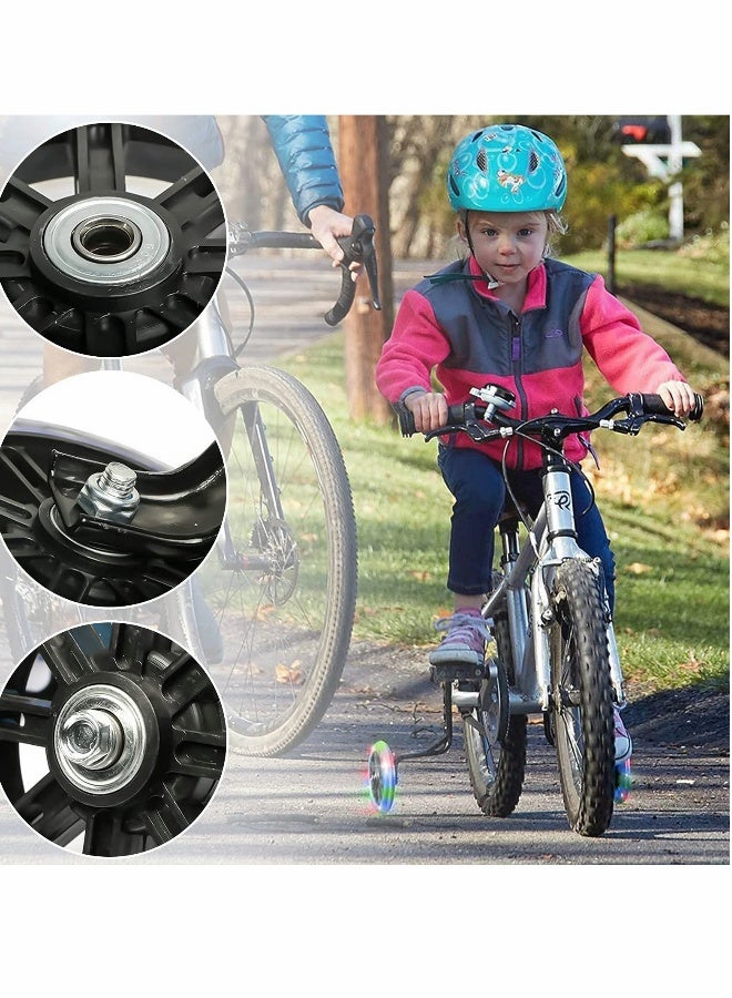 Generic Bicycle Training Flash Wheels, Children's Bike Stabilizers Support Wheels, Kids Bike Steel Frame for Boys Girls 12 14 16 18 20 Inch, Bicycle Riding Safety Equipment  - Image 4