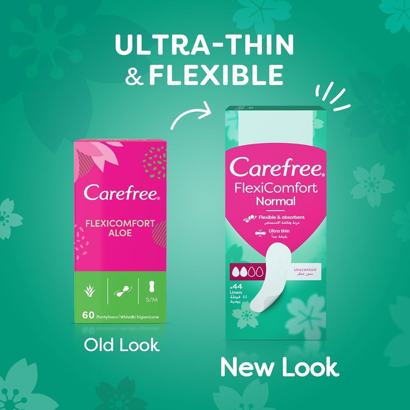 Carefree FlexiComfort Unscented Pantyliners, 44 Pantyliners - Image 2