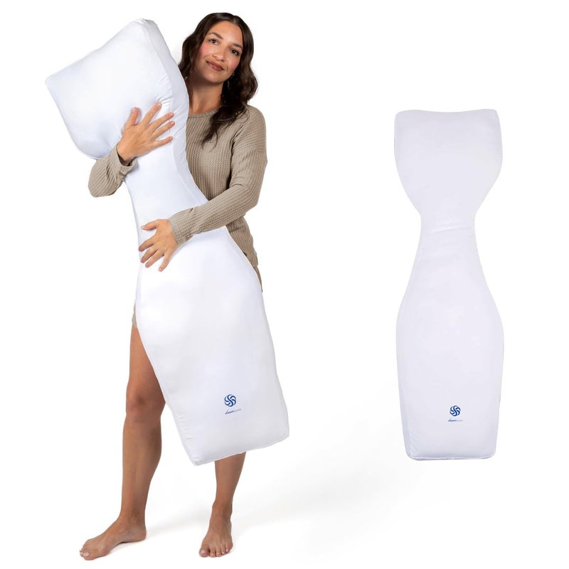 Sirius Sleep Systems Dreamseeker Body Pillow for Side Sleepers  Snuggle Cooling Pillow for Adults  Kids  Side Sleeper Long Pillow for Bed  Big Hugging Body Pillow for Sleeping 