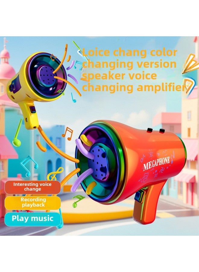 Children's Speaker Music Box School Bag Pendant Loudspeaker Keychain With Recording Function Creative Handheld Funny Toy-Color:[color Box-red] Electroplated Speaker (handheld Amplifier)  - Image 2