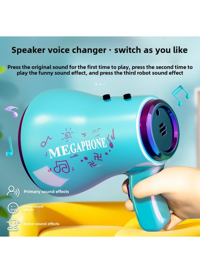 Children's Speaker Music Box School Bag Pendant Loudspeaker Keychain With Recording Function Creative Handheld Funny Toy-Color:[color Box-red] Electroplated Speaker (handheld Amplifier)  - Image 4