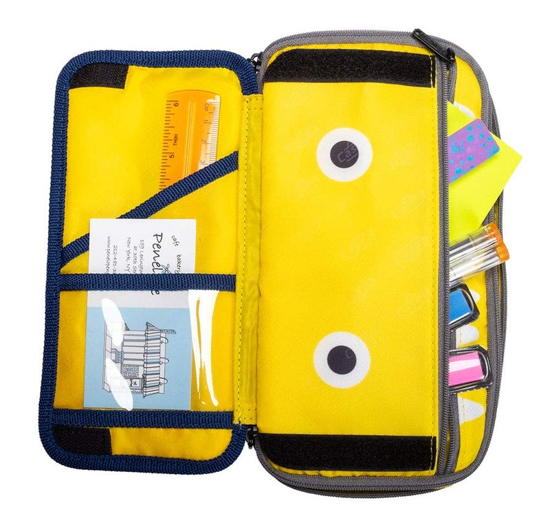 Case it Case-it PLP-120-ME Monster Eye Zipper Pencil Case with External Organizer and Grommets, 2 x 4 x 8.3 Inches, Red - Image 3