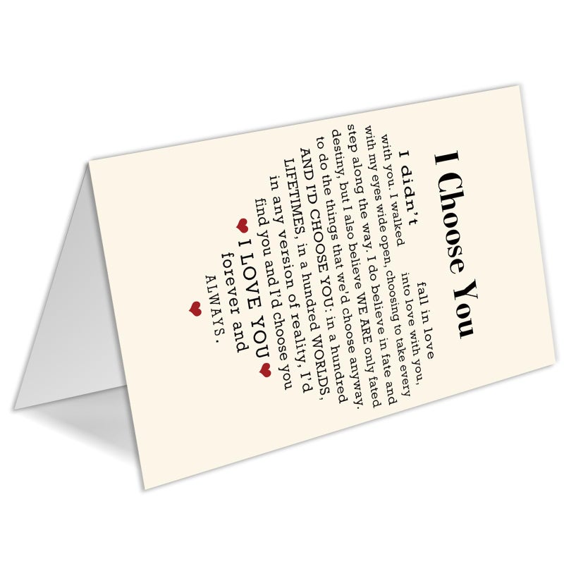 HEJOYN Valentines Day Gifts for Him Her, Valentine's Day Card for Husband Wife Boyfriend Girlfriend Couples, I Choose You - Image 4