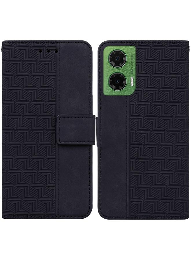 S-TOP Case For Motorola Moto G35 Geometric Embossed Leather Phone Case - Image 1