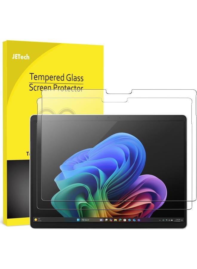 جي تيك واقي شاشة لجهاز Surface Pro 11 10 2024 Pro 9 2022 مقاس 13 بوصة 9H من الزجاج المقوى يدعم قلم Surface Pen عالي الدقة شفاف، عبوتان - Image 1