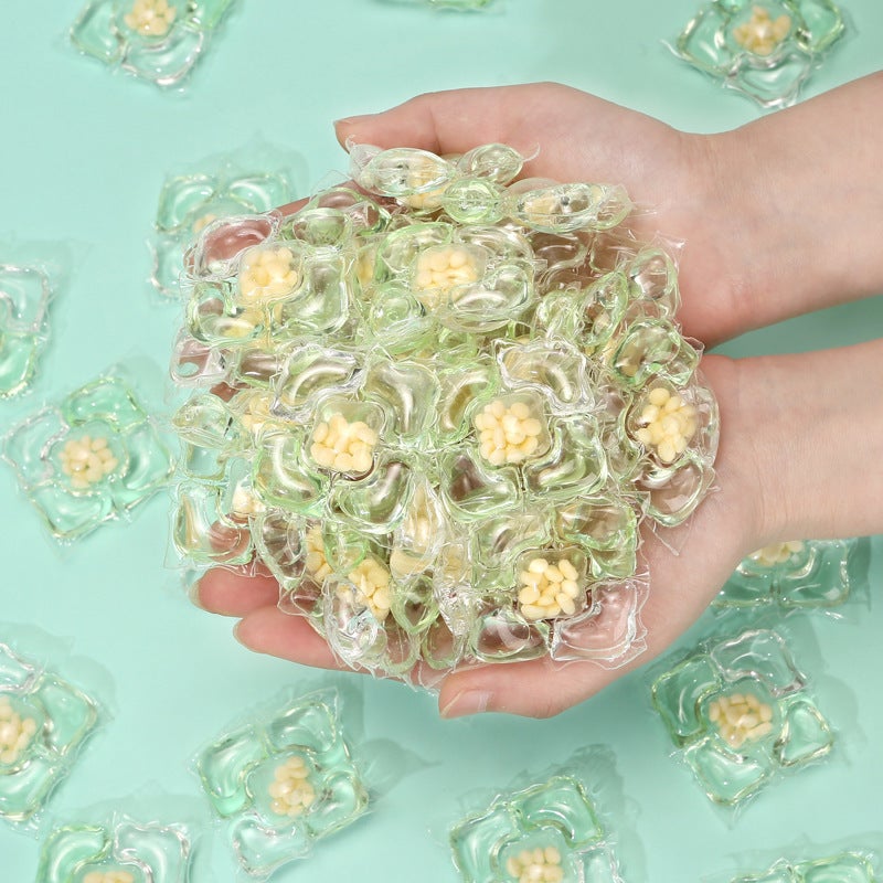 Laundry Coagulation Beads Household Fragrance Laundry Tablet Bag Fragrance Beads Soft Gel Lasting Fragrance Three-In-One Laundry Ball - Image 2