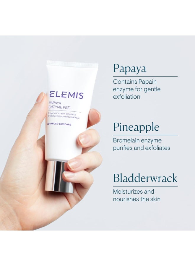 Elemis Papaya Enzyme Peel Cream Exfoliator 50ml | Gentle Enzymatic Papaya Face Exfoliator for Smooth Bright Even Skin | Removes Dead Skin Cells, Refines Pores & Boosts Radiance | Weekly Resurfacing Enzyme Peel Cream Exfoliant - Image 4