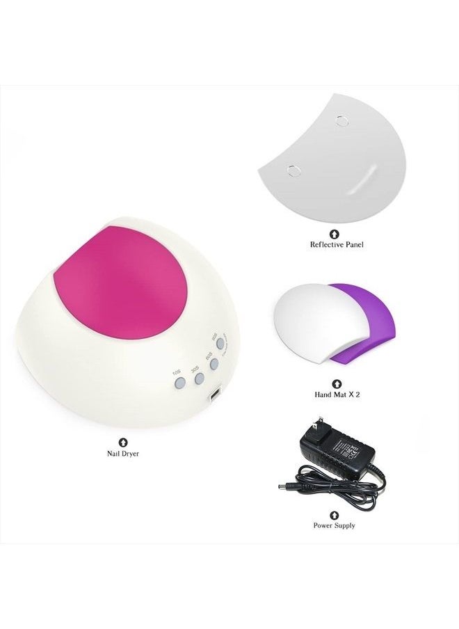 Gel UV Nail Lamp, SUNUV 48W UV LED Nail Dryer Light for Gel Nails Polish Manicure Professional Salon Curing Lamp with 4 Timer Setting Sensor(one Pink pad)