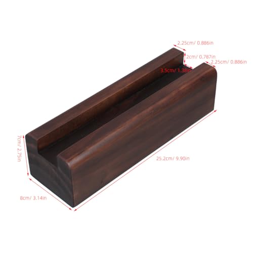 DOITOOL Mirror Holder, Heavy Duty Floor Mirror Stand, 10 Inch Solid Wood Base Full Length Mirror (Brown) - Image 4