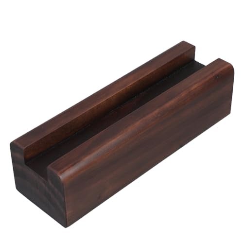 DOITOOL Mirror Holder, Heavy Duty Floor Mirror Stand, 10 Inch Solid Wood Base Full Length Mirror (Brown) - Image 1