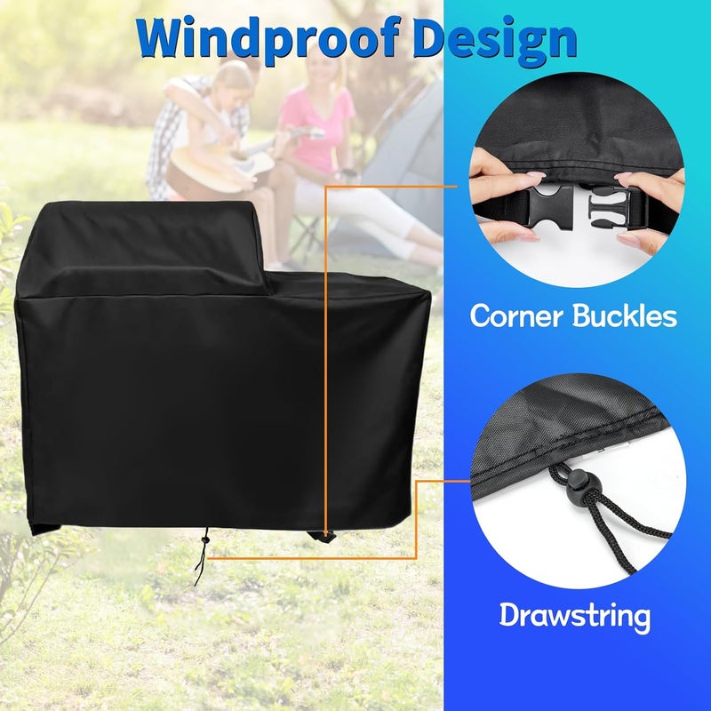 Guisong 5 Burner Infrared Gas Grill Cover for Charbroil Medallion Series, Heavy Duty Modular Outdoor Kitchen Grill Cover, Waterproof & Dustproof 5-Burner Propane Griddle Covers，53" x 27" x 48" - Image 5