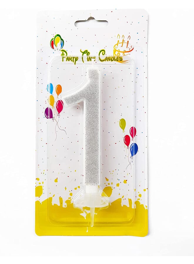 Party Time 1 Piece Birthday Candle Numbers Silver Glitter Happy Birthday Numeral For Weddings Reunions Theme Party Perfect Baby - Image 2
