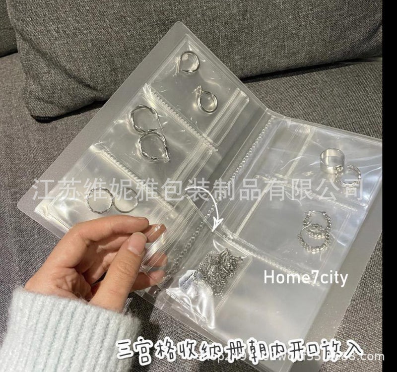 Pvc Transparent Storage Bag Sealed Bag Earrings Ring Necklace Jewelry Anti-Oxidation Ins Jewelry Dust Bag Storage Book - Image 3