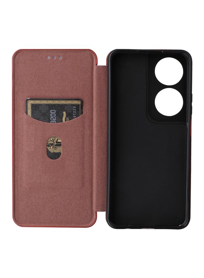 S-TOP Case For Honor X7b Carbon Fiber Texture Flip Leather Phone Case - Image 4