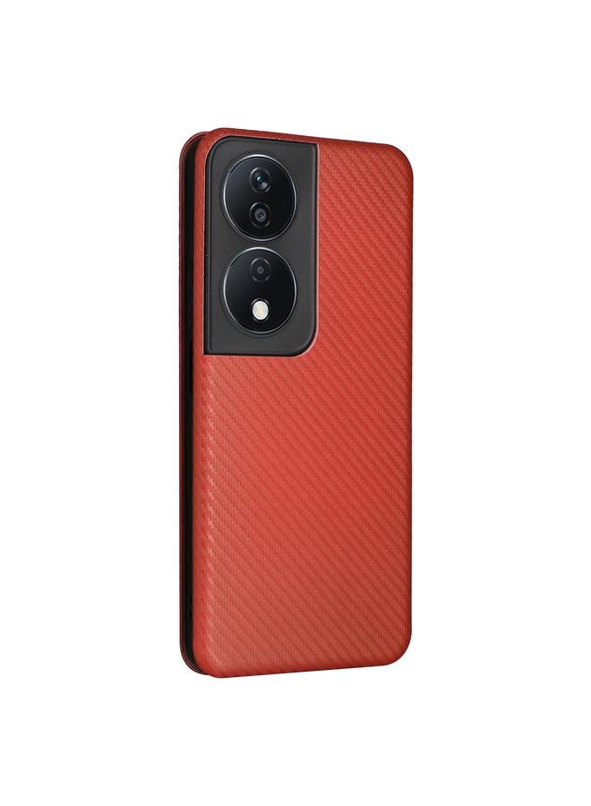 S-TOP Case For Honor X7b Carbon Fiber Texture Flip Leather Phone Case - Image 3