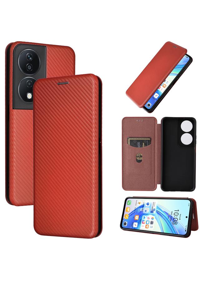 S-TOP Case For Honor X7b Carbon Fiber Texture Flip Leather Phone Case - Image 1