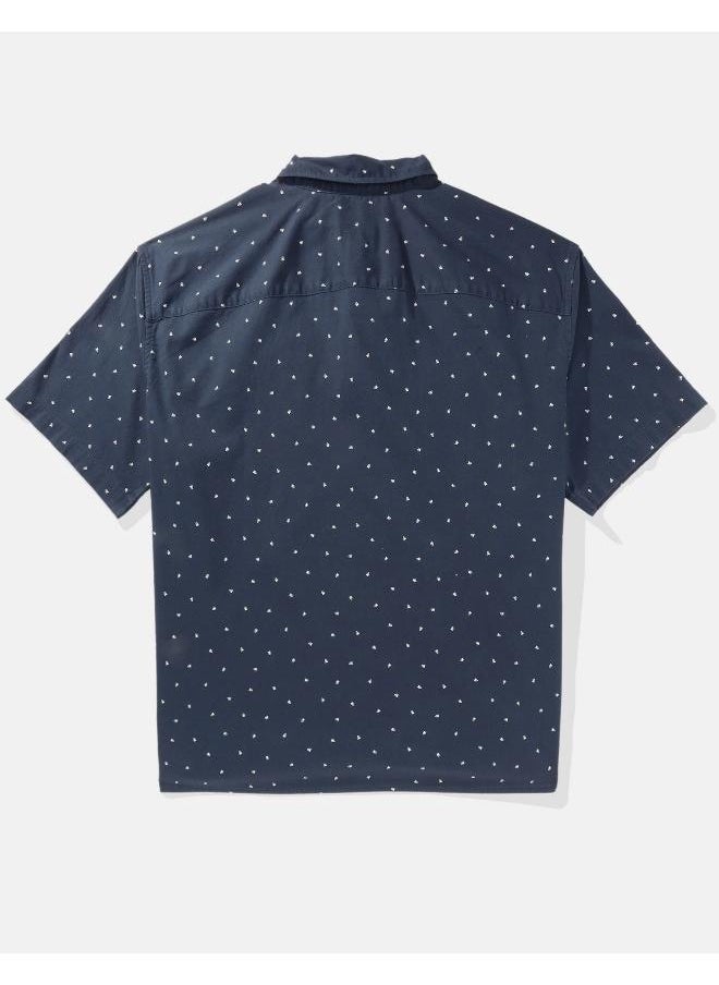 AE Printed Button-Up Poolside Shirt