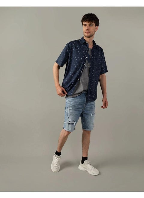 AE Printed Button-Up Poolside Shirt