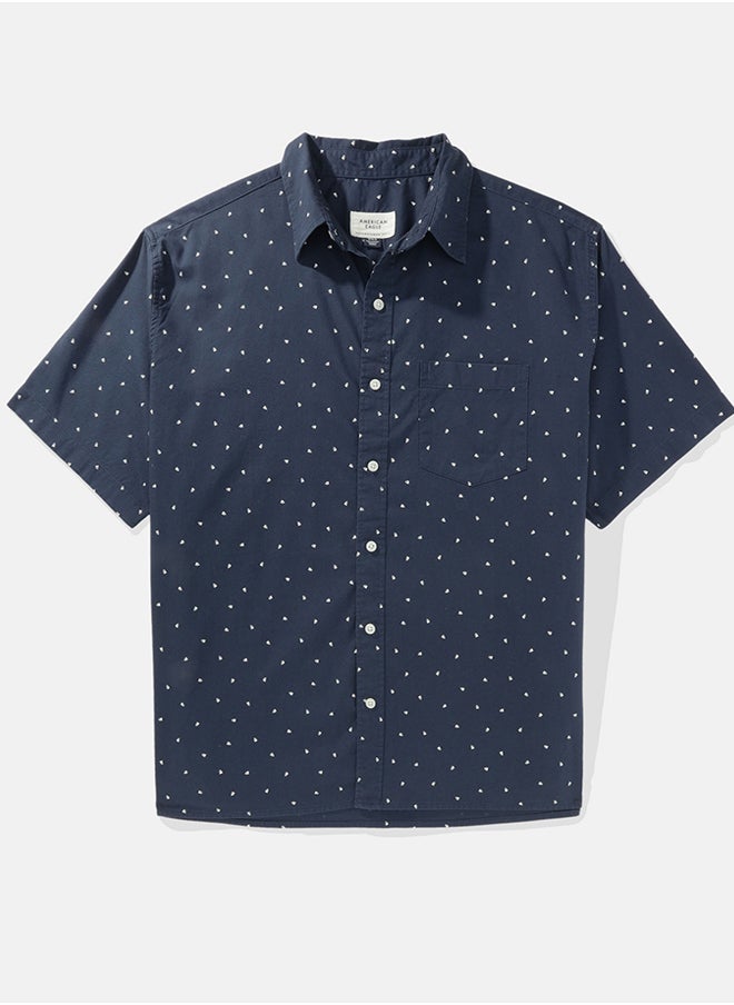 American Eagle - AE Printed Button-Up Poolside Shirt - Image 1