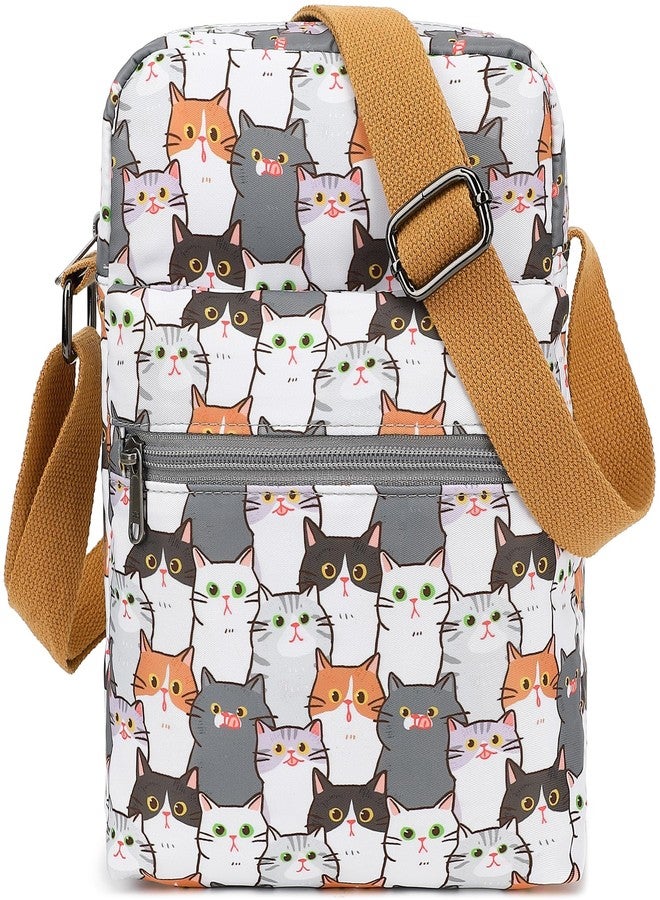 Leaper Cute Cat Messenger Bag Small Crossbody Bag and Purse Set for Women (SD15-Gray) - Image 1
