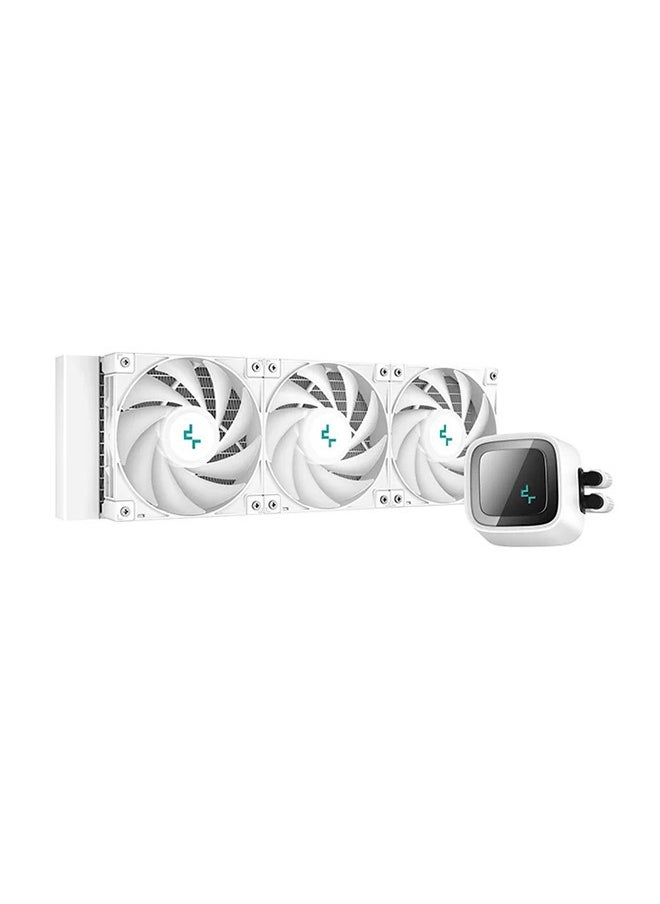 DEEPCOOL - LS720 ARGB 360mm AIO Liquid CPU Cooler, 3100 RPM Pump Speed, 19 dBa Noise, Fluid Dynamic Bearing, 4 Pin PWM Fan Connector, 85.85 CFM Air Flow, 12 VDC Rated Voltage, White | R-LS720-WHAMNT-G-1 - Image 1