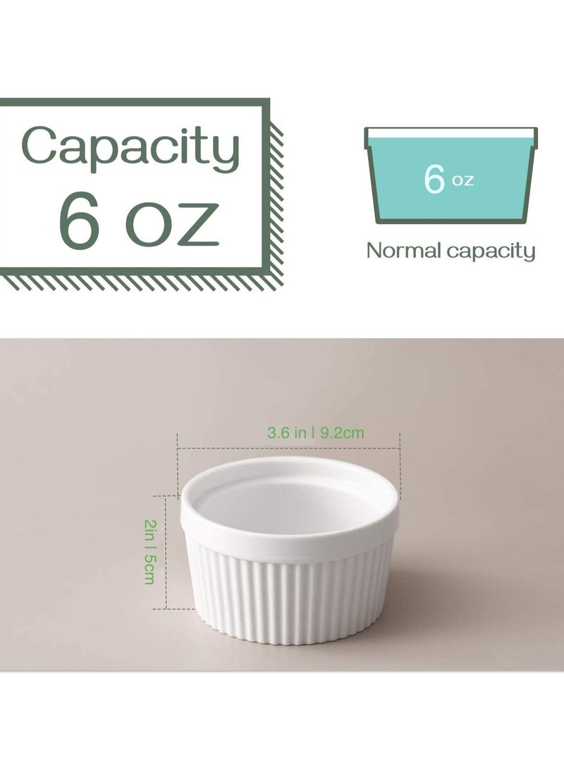 Red Leaf Ceramic Ramekins Set, Mini Casserole Dishes, Oven Safe to 260°C (6PCS)  - Image 2