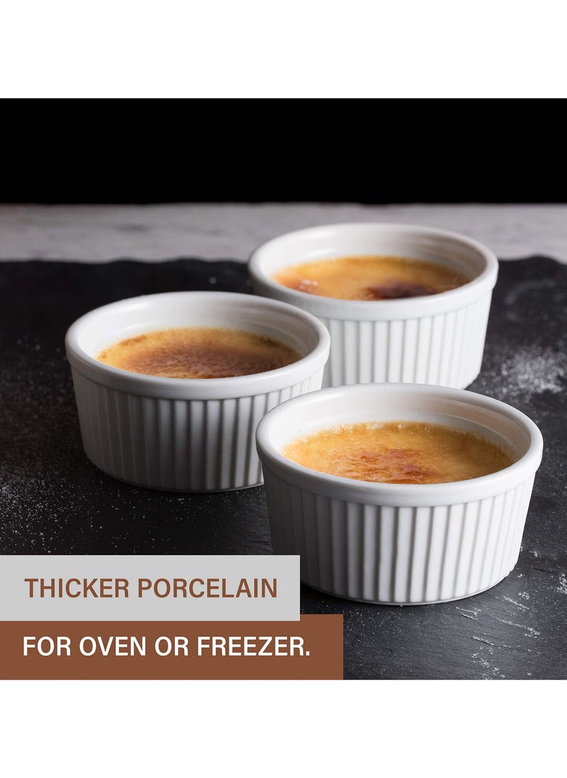 Red Leaf Ceramic Ramekins Set, Mini Casserole Dishes, Oven Safe to 260°C (6PCS)  - Image 4