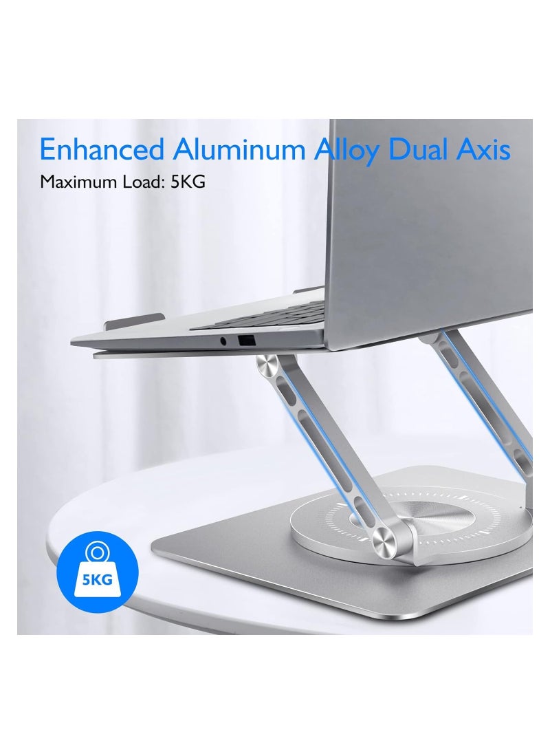 XICEN - Laptop stand, adjustable computer stand, 360° rotating base, ergonomic laptop riser for all laptops/tablets/drawing boards up to 17.3 inches(gray) - Image 1