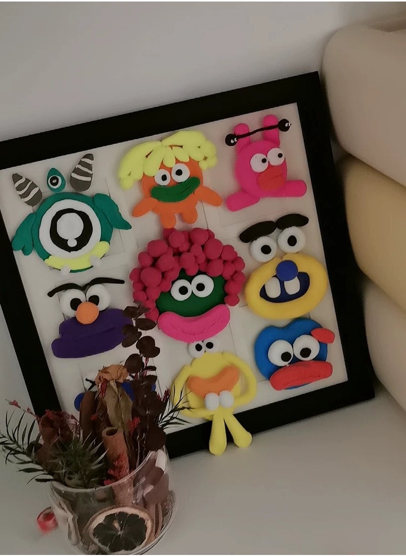 Beauenty DIY Clay Photo Frame 33cm*33cm , Clay Shadow Box Collection for Sculpture, Home Creative Decoration,Holiday Gifts.Funny Memes,Handmade Toys  - Image 2