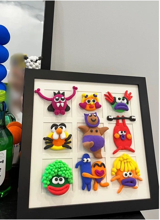Beauenty DIY Clay Photo Frame 33cm*33cm , Clay Shadow Box Collection for Sculpture, Home Creative Decoration,Holiday Gifts.Funny Memes,Handmade Toys  - Image 5