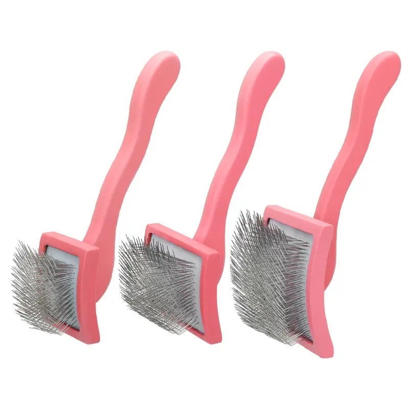 Y&D New Pet Grooming Brush for Dogs & Cats - Wooden Handle Slicker Brush with 2.5cm Long Needles - Image 1