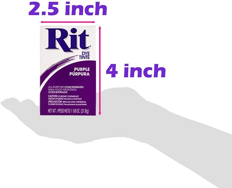 RIT مسحوق صبغة مركزة متعددة الأغراض عبوة واحدة للملابس، الديكور، والحرف - بنفسجي - Image 1
