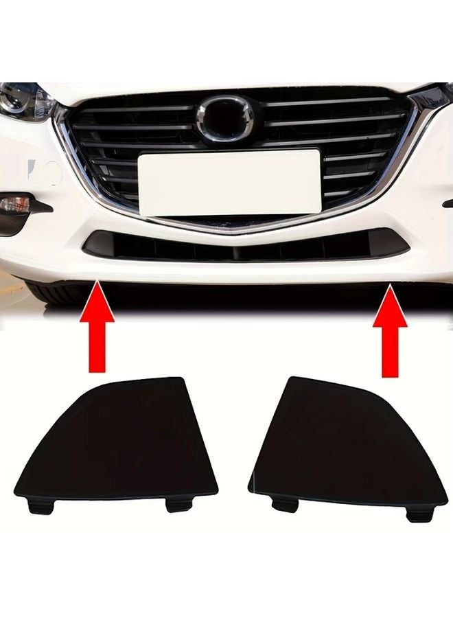 قطعتان غطاء خطاف السحب للشبكة السفلية للصدفة الأمامية لمازدا 3 2017 2018 - Image 2