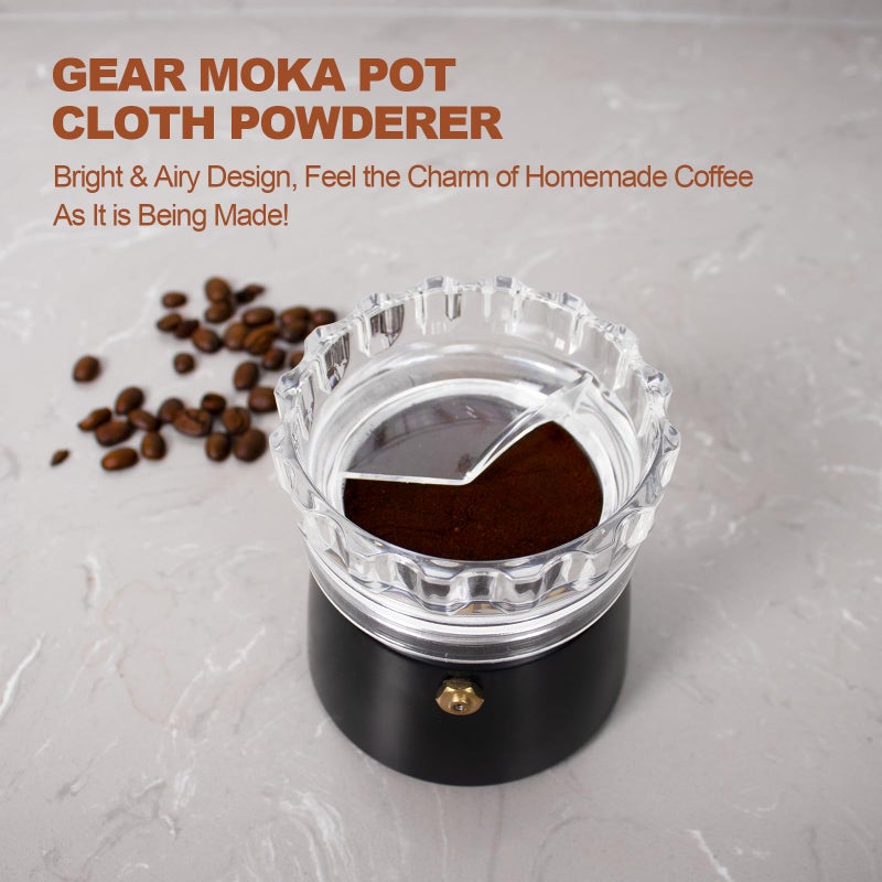 DITOSH Moka Pot Dosing Funnel Transparent Mocha Dispenser Precise Volume Control Perfect Extraction Ratio for 6 Cup Aluminum Espresso Stovetop Coffeemaker-L72mm - Image 5