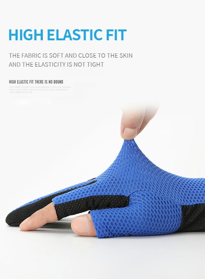 GROIC Lightweight Ice Silk Gloves, Cooling Fishing Gloves Anti-Slip with 2 Fingerless, Non-Slip Outdoor Sports Driving Cycling Liner Sun UV Protection Breathable - Image 5