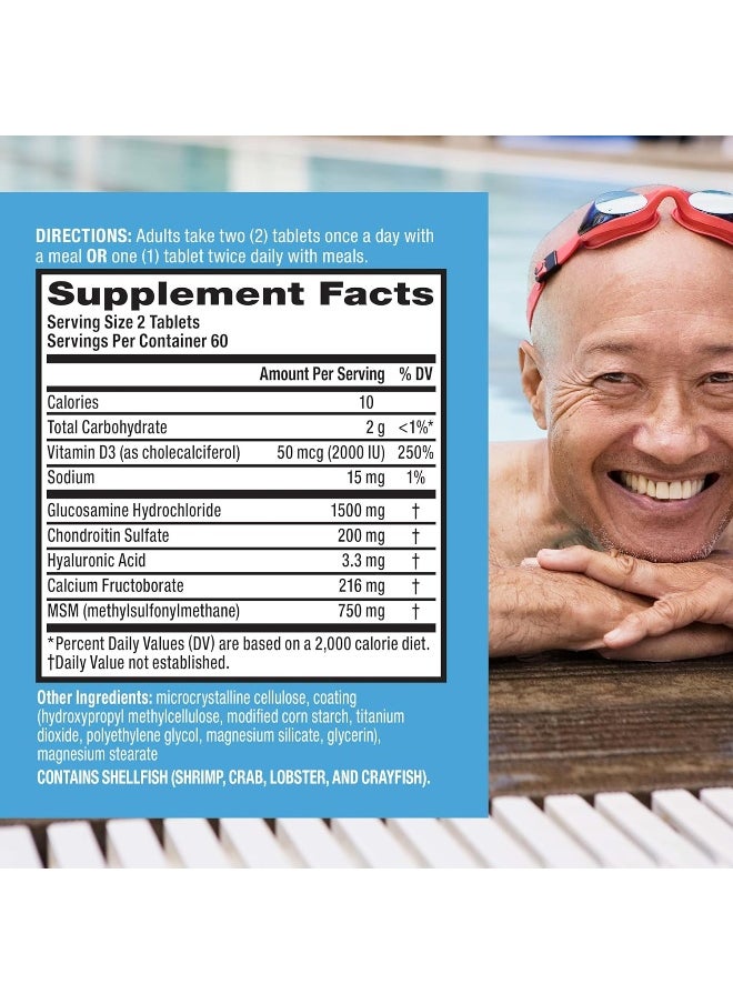 Advanced Glucosamine Chondroitin Msm + Vitamin D3 Joint Support Supplement