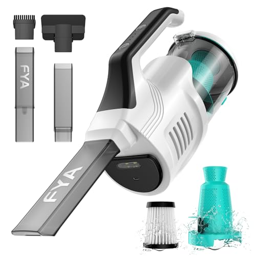 FYA 5-in-1 Wireless Handheld Vacuum Car Vacuum Cleaner with LED Light for Home, 10kpa Powerful Suction Lightweight Portable Vacuum for Pet, Cordless Vacuum for Carpet Stairs Pet Hair Deep Cleaning - Image 1