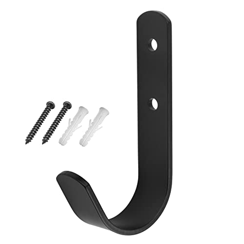OTTFF 10 Pack Black Steel J Hook, 4-1/4" Wall Mount Utility Hook for Hanging Coat, Cable, Garage Storage - Image 3