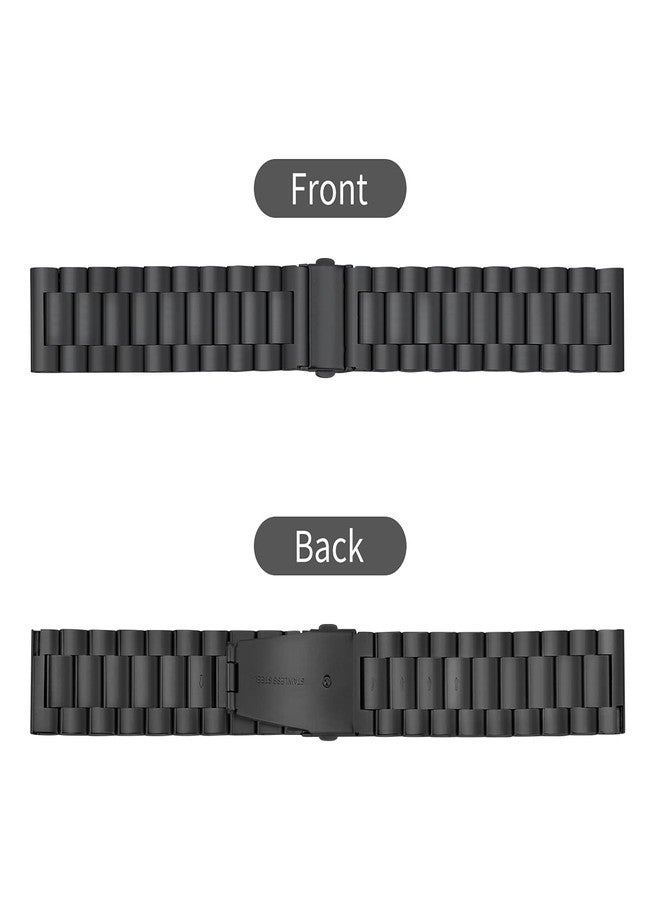 TStrap Metal Watch Strap 16mm - Quick Release Replacement Watch Straps Black for Men and Women - Stainless Steel Bracelet Watch for Smartwatch - Image 2