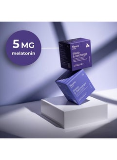 NeuroGum Sleep & Recharge Melts - Better Sleep with Melatonin 5mg (72 Pieces) - Fast Dissolve Sugar Free Mints with Chamomile & Lemon Balm - Supports Sleep & Promotes Calm for Adults - Night Berry  - Image 2