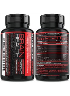 SmarterVitamins Smarter Brain Support Nootropic Supplement, Brain Booster & Memory Support, Made with Alpha-GPC, L-Tyrosine & Acetyl L-Carnitine ALCAR, Flaxseed Oil, ALA DHA Brain Booster 60 Softgel Energy Pills  - Image 5