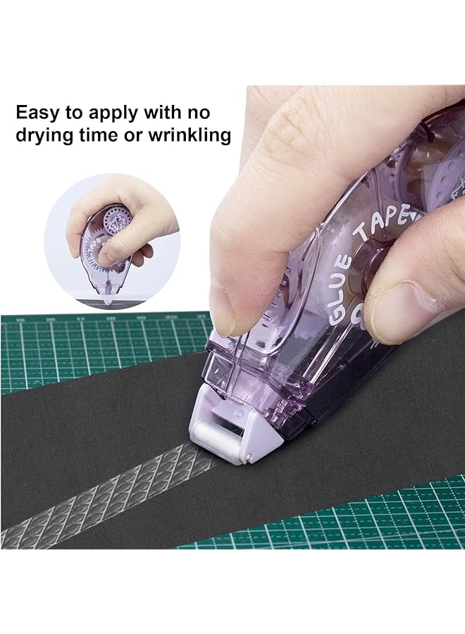 erorex 4 Pack Glue Tape For Scrapbooking Scrapbook Tape Double Sided Tape Roller For Crafts 26 Ft X 0.31 In Tape Runner Craft Supplies Gift Wrapping And Photo Tape. - Image 2