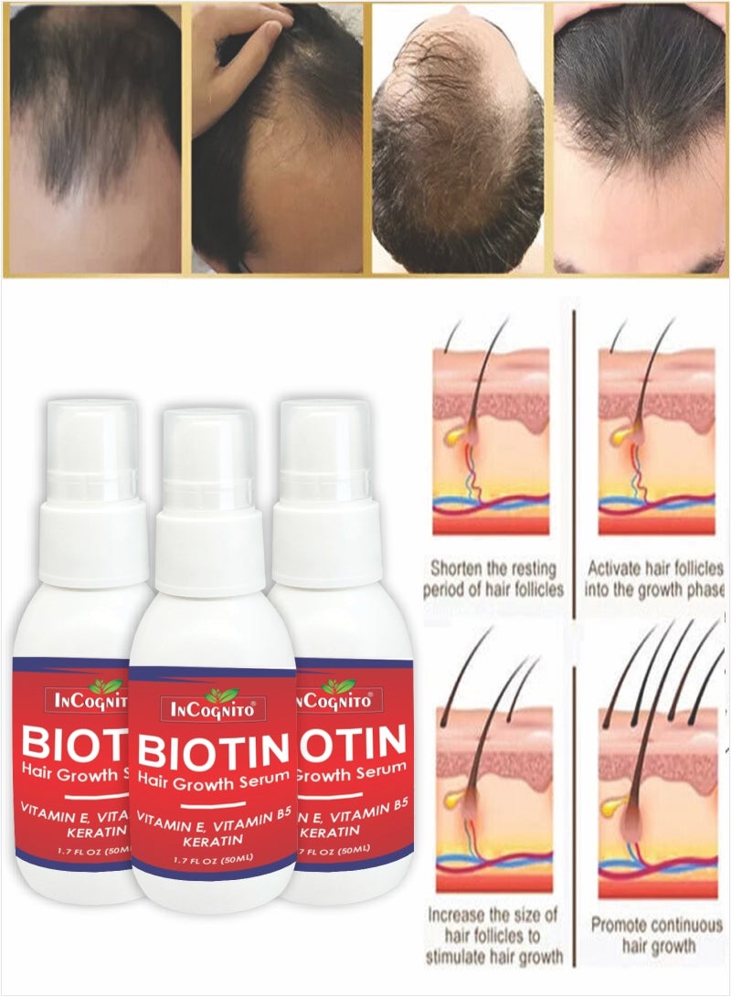 Incognito Biotin Hair Loss Treatment Serum 50ML Pack Of 3